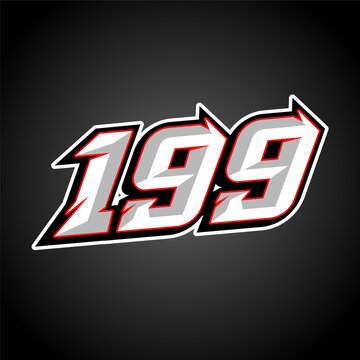 race number 199 logo vector