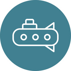 Toy Submarine Vector Line White Circles Multicolors