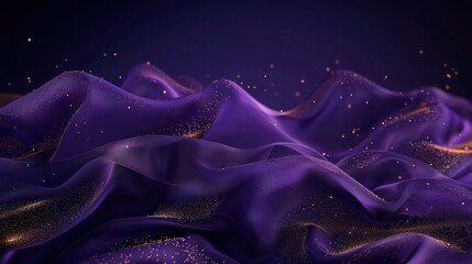 Obraz premium Majestic deep purple background with delicate golden details