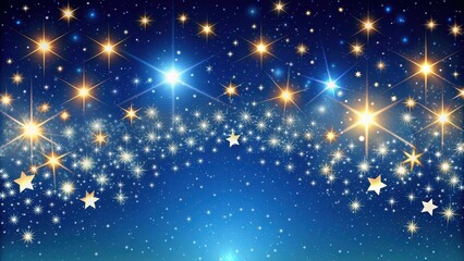 Starry night background with twinkling stars, night sky, astronomy, celestial, galaxy, space, glittering