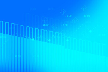 2d illustration Stock market online business concept. business Graph 
