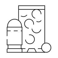 rubber bullets protest meeting line icon vector. rubber bullets protest meeting sign. isolated contour symbol black illustration
