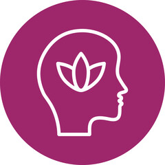 Meditation Retreat Vector Line White Circles Multicolors