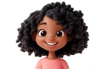 Smiling Cartoon Girl