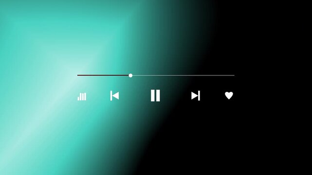 Blue light music player overlay template animation. Suitable for Youtuber, content creator, music production, etc.