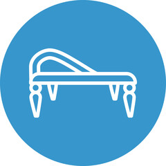 Chaise Lounge Vector Line White Circles Multicolors