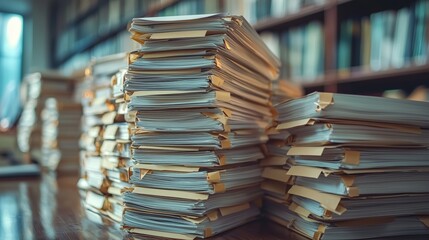 Obraz premium Stack of Documents in an Office.