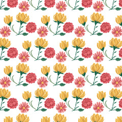 flower  seamless pattern Pattern with simple pretty small flowers, little floral liberty seamless texture background. Spring, summer romantic blossom flower garden seamless pattern for your designs