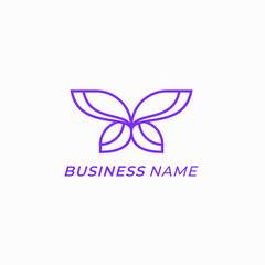 design logo creative line butterfly
