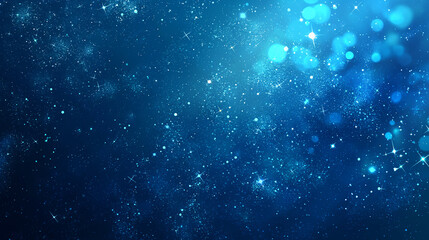 A blue sky with a lot of stars and a few clouds