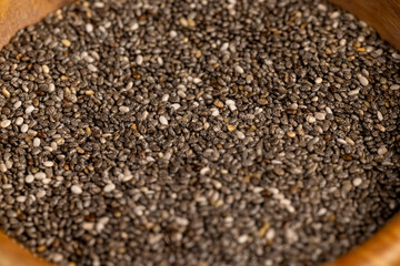 black and white chia seeds for a healthy diet