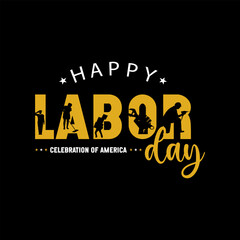 Labor Day Celebration Poster with Yellow Hard Hat, Workers Appreciation Graphic, Industrial Tools Background, Strong Fist with Wrench Icon, Construction Holiday, Industrial Safety Helmet, Labor banner