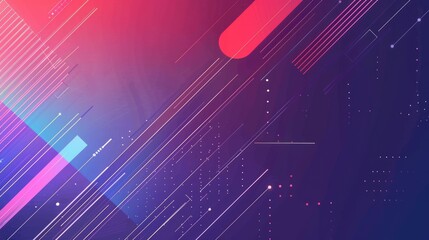 Obraz premium Abstract Digital Art with Diagonal Lines and Color Gradient