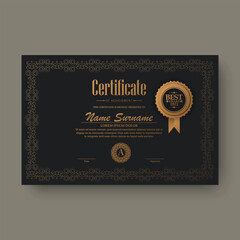 Luxury achievement certificate best award diploma design