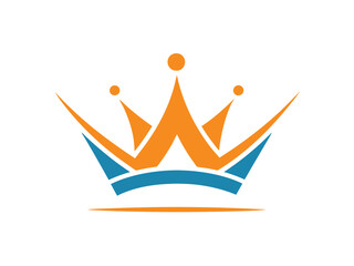 Modern Crown Logo with Sleek Lines - Minimalist Design