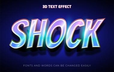Shock thunder 3d editable text effect style