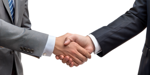 handshake of businessman and businesswoman