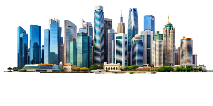 panorama of the city,the capital of the most populous city of the new business.