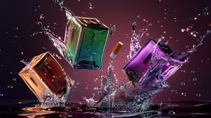 Cigarette refill bottle, splash water