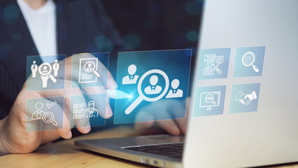 Hiring Human Resources. unemployment finding job search for resume register job interview, find...