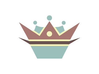 A Vibrant Crown Logo with Strong, Impactful Lines