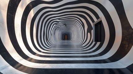 Hypnotic Waves. Mesmerizing optical illusion concept