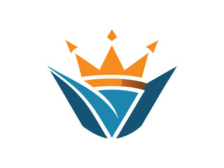 A Vibrant Crown Logo with Strong, Impactful Lines