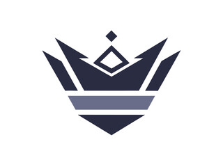 A Vibrant Crown Logo with Strong, Impactful Lines