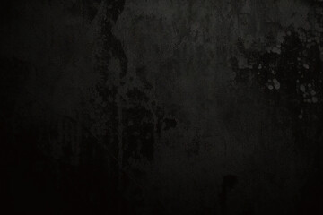 Obraz premium 黒の暗い黒グランジ テクスチャ コンクリート石壁の背景 