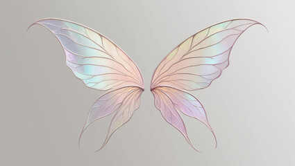 A pair of colorful fantasy fairy wings