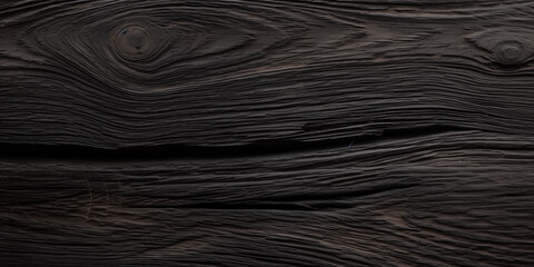 Obraz premium Drewniane tło. Czarna tapeta z poziomymi deskami z ciemnego gatunku surowego starego drzewa. Heban. Podłoga lub ściana z lameli - minimalistyczna tapeta.