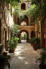 Traditional courtyard house in the Middle East
