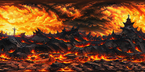 HDRI Equirectangular Horror Outdoor Panorama 27