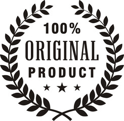 100 % Original product stamp sticker icon vector design