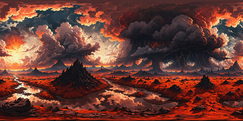 HDRI Equirectangular Horror Outdoor Panorama 3