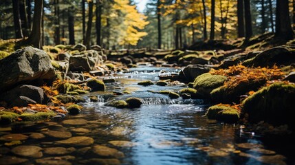 autumn forest stream