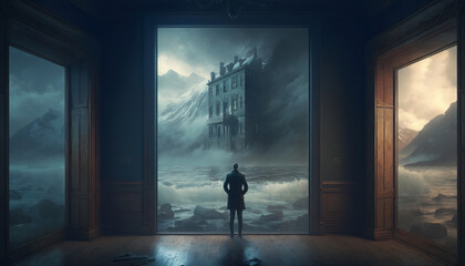 Fototapeta premium Second Life Syndrome. surreal mystical fantasy artwork