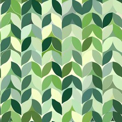 Stylized green leaf pattern, showcasing various shades of green.