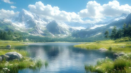 lake in the mountains