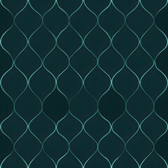 Fototapeta premium Elegant teal geometric pattern with a modern, flowing design.