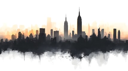 Obraz premium skyline silhouette