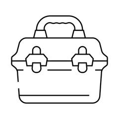 vintage lunchbox line icon vector. vintage lunchbox sign. isolated contour symbol black illustration