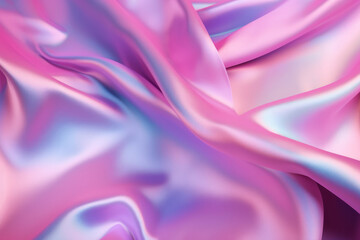 Fototapeta premium Processed collage of Iridescent fabric trendy cloth holographic texture. Background for banner