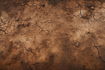 Processed collage old dry brown clay surface texture. Background for banner, backdrop or texture