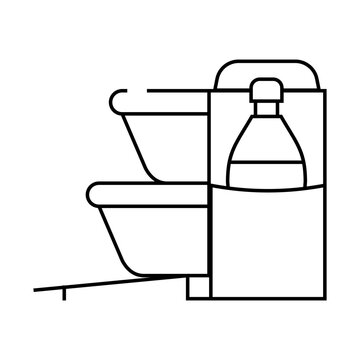 recommend clip art: carrying bag lunchbox line icon vector. carrying bag lunchbox sign. isolated contour symbol black illustration