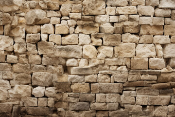 Obraz premium Processed collage of old ancient sand block wall texture in daylight. Background for banner