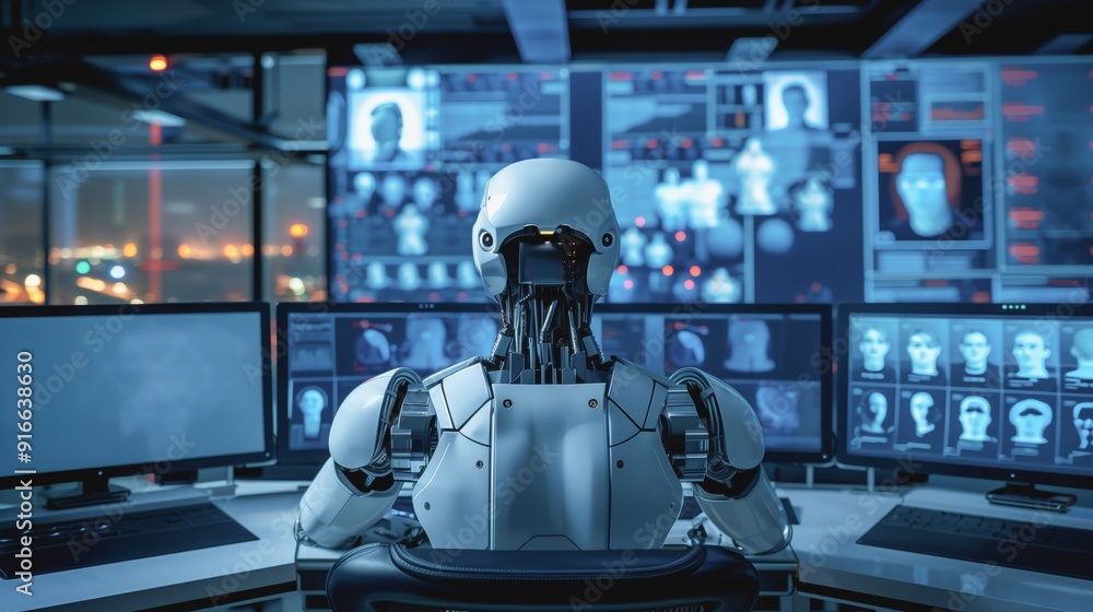 Poster exploring the ethical dilemmas caused by bias in ai algorithms and the impact on society