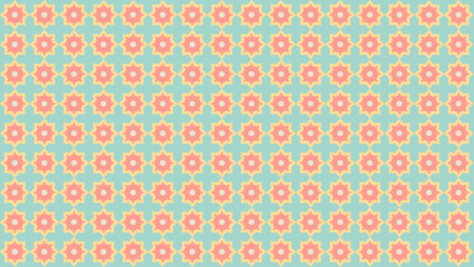 Simple Octagram and Circle Pattern in Colorful Pastel Colors Ideal for Wallpaper, Video Decoration, and Social Media