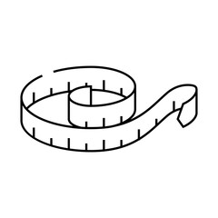 flexible meter line icon vector. flexible meter sign. isolated contour symbol black illustration