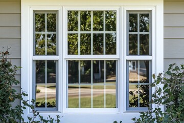 Fototapeta premium White Vinyl Single Hung Windows